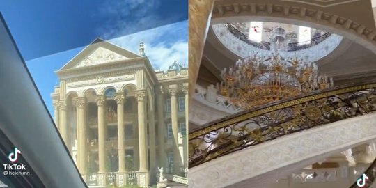 Viral di TikTok, Begini Potret Rumah Super Mewah Bernuansa Emas Bak Istana