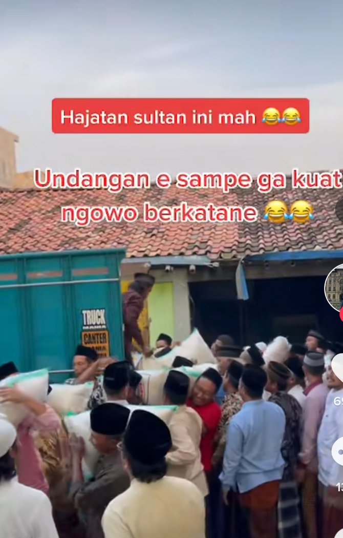 viral hajatan mewah di demak tamu undangan dapat beras 25kg dan uang