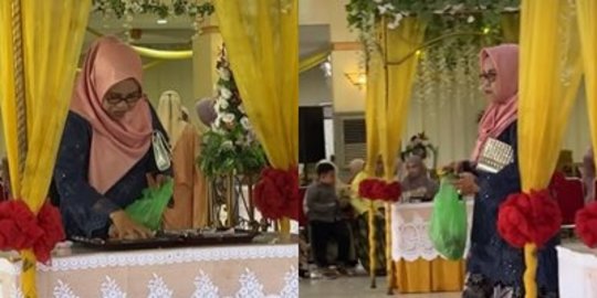 Acara Kondangan belum Kelar, Viral Emak-Emak Ambil Jajanan & Dibawa Pulang