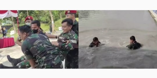 TNI Diceburkan ke Kolam Usai Naik Pangkat, Sempat Menghindar 'Dikejar Ketangkap'