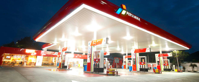 ilustrasi spbu pertamina