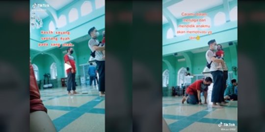 Tetap Digendong Meski Tengah Shalat, Ini Bukti Kasih Sayang Ayah ke Anak Juga Besar