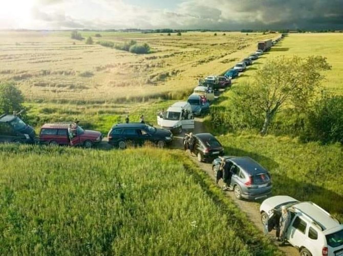 foto ini bukan kemacetan di persawahaan saat mudik lebaran