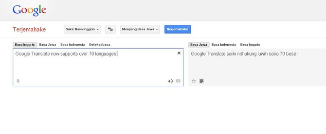 google translate bahasa jawa