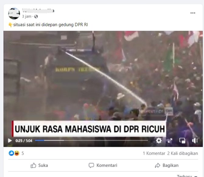 hoaks demo mahasiswa 11 april di dpr ricuh faktanya video lama