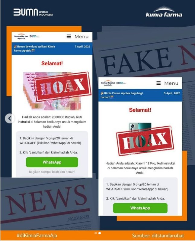 cek fakta hoaks kuis kimia farma bagikan hadiah uang dan handphone