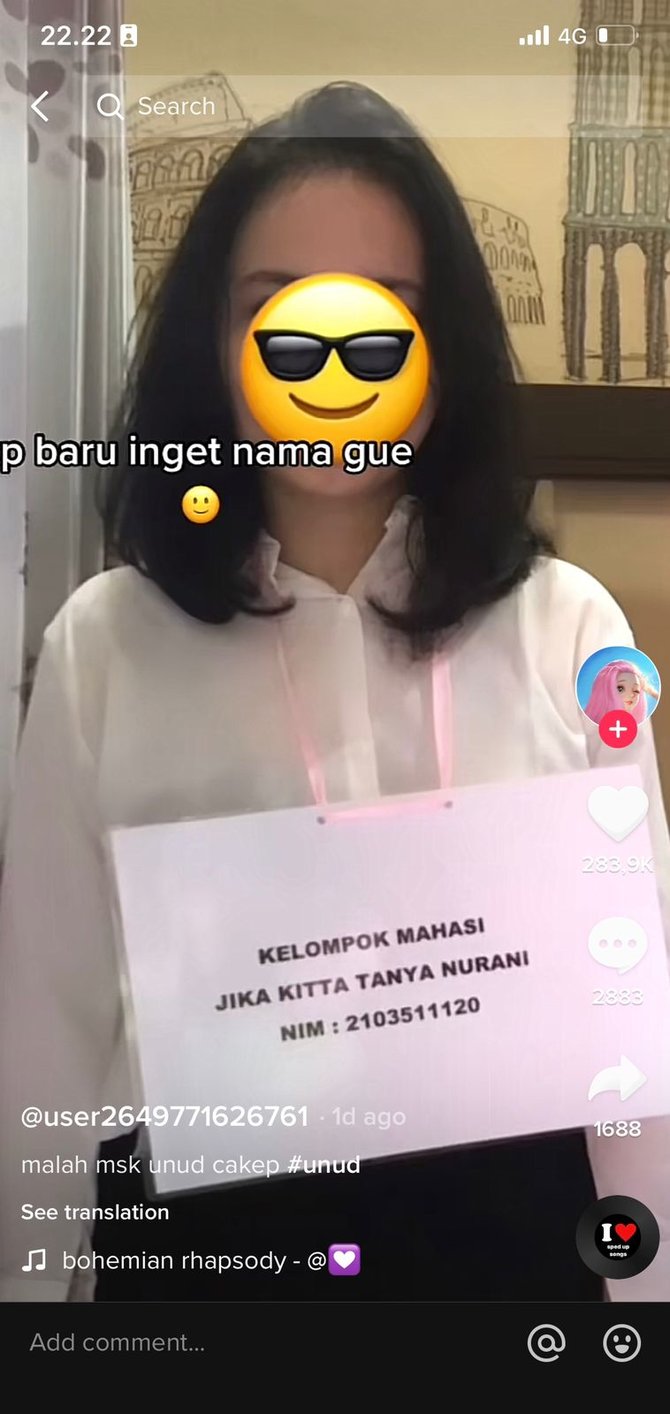 bentuk satu kalimat nama unik mahasiswa ini curi perhatian