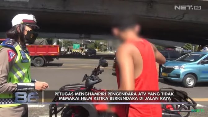 pengendara atv ditilang
