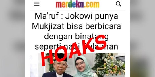 CEK FAKTA: Penyebar Hoaks Catut Merdeka.com Terkait Berita Wapres Ma'ruf Amin