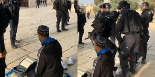 Dua Pria Palestina Diusir Paksa Tentara Israel Saat Mengaji, Ini Videonya Bikin Miris
