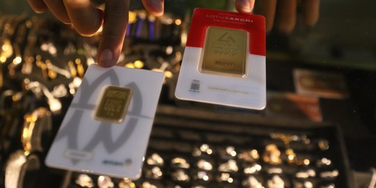 Harga Emas Hari ini Menguat Rp3.000 Dijual Rp998.000 per Gram