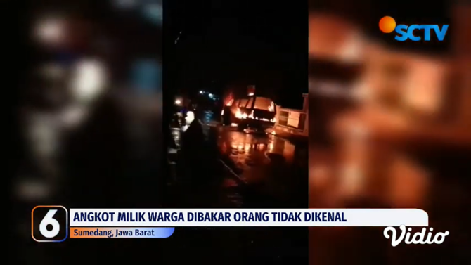 angkot di sumedang terbakar dan viral