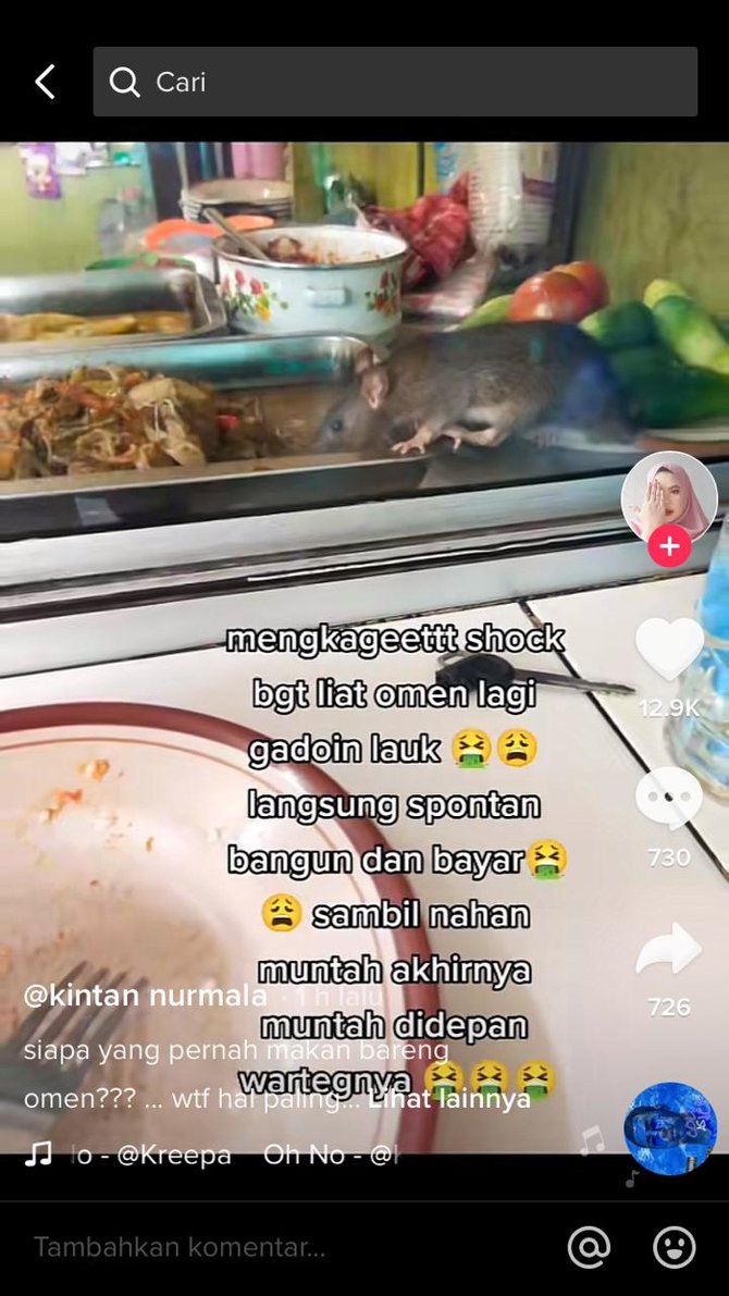 selesai makan ada tikus