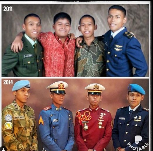 potret 4 kakak adik sama sama jadi perwira tni polri sukses di matra masing masing