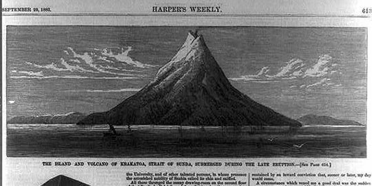 Kisah Mbah Asri Jaga Makam Korban Erupsi Krakatau 1883, Ceritakan Dahsyatnya Letusan