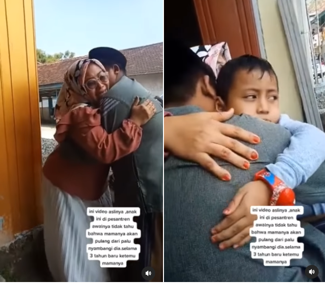 kisah anak yang kembali bertemu dengan sang ibu setelah lama tak pulang bikin haru