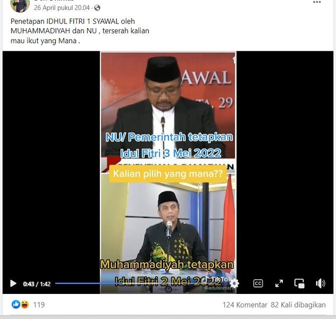 hoaks tentang lebaran 2022
