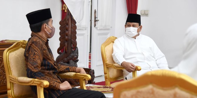 Perdana, Momen Jokowi dan Prabowo Lebaran Bersama