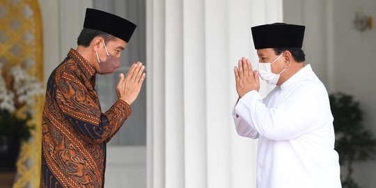 Pertama Kalinya Jokowi dan Prabowo Rayakan Idulfitri Bersama