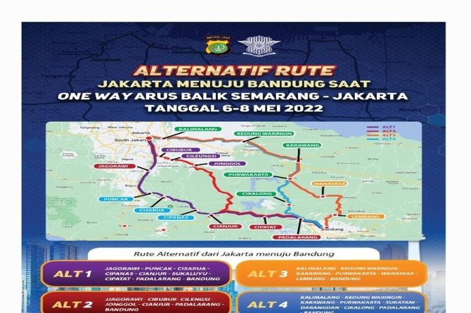 rute alternatif menuju bandung saat arus balik