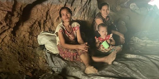Serangan Militer Myanmar Paksa Warga Tinggal di Dalam Gua