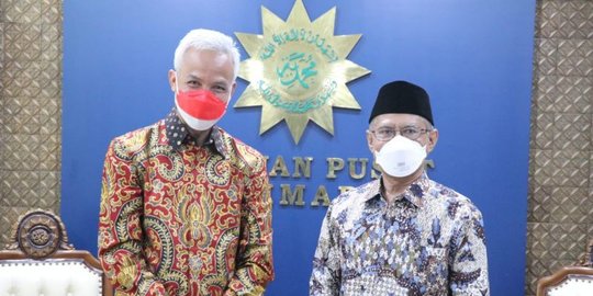 Ganjar Sowan ke Haedar Nashir: Silaturahminya Bahas Politik Pangan dan UKM