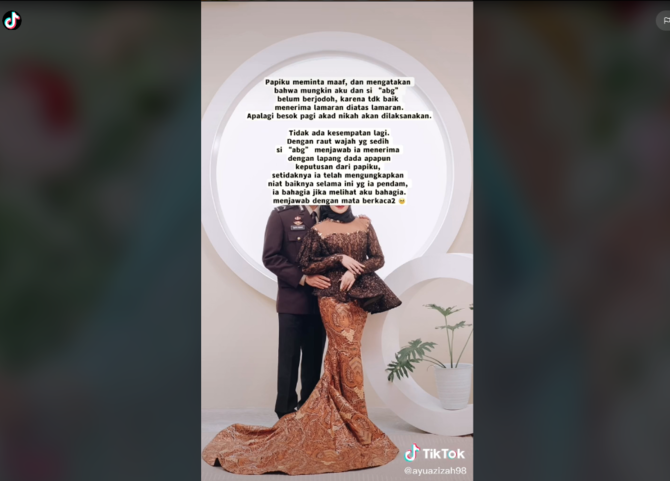 dilamar 039senior039 calon suami saat h 1 akad nikah