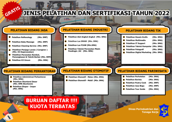 pelatihan dan sertifikasi kerja untuk warga surabaya