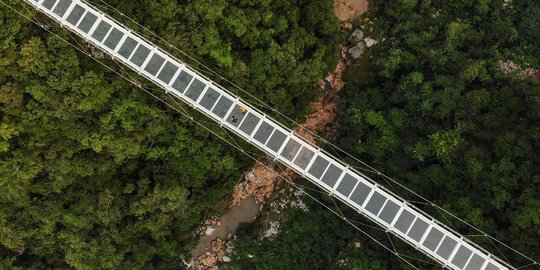 Menguji Adrenalin Seberangi Jembatan Kaca di Atas Jurang Vietnam