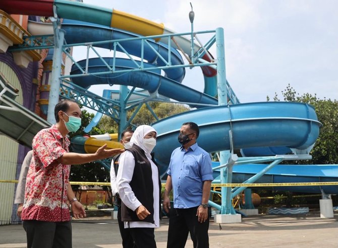 gubernur jatim khofifah datangi kenjeran park kenpark