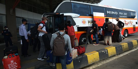 62 Ribu Pemudik Pakai Bus Tiba di Jakarta per 8 Mei 2022