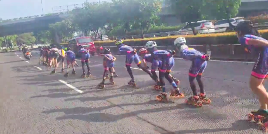 Pelatih Ungkap Alasan Terpaksa Latihan Sepatu Roda di Jalan Raya Jakarta