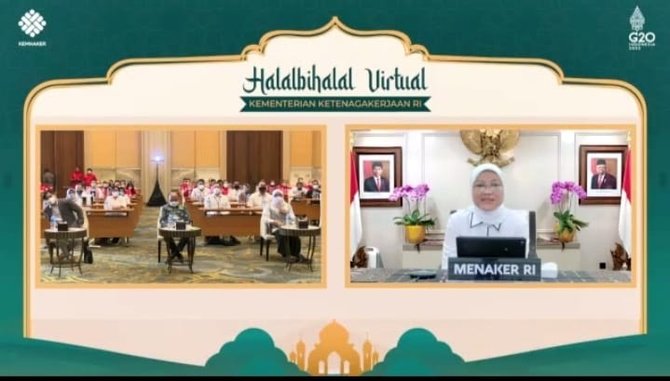 kementerian ketenagerjaan menggelar halalbihalal