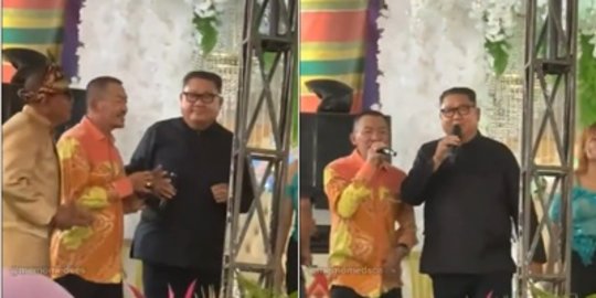 'Kim Jong-un' Tiba-tiba Datang ke Kondangan Nyanyi Dangdut, Aksinya jadi Omongan