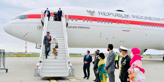Disambut Rosan Roeslani, Jokowi Tiba di Amerika