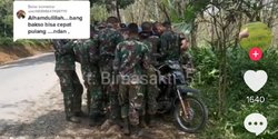Pasukan TNI Borong Bakso Keliling, Pedagangnya Tak Bisa Berkata-kata