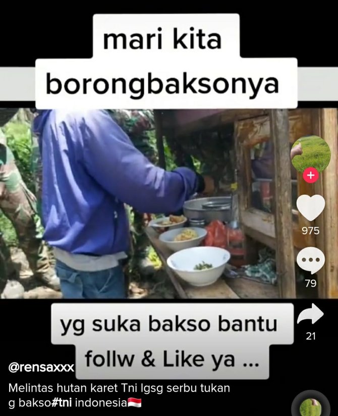 anggota tni makan bakso