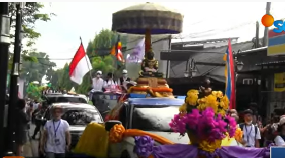 arak arakan dari candi mendut ke candi borobudur