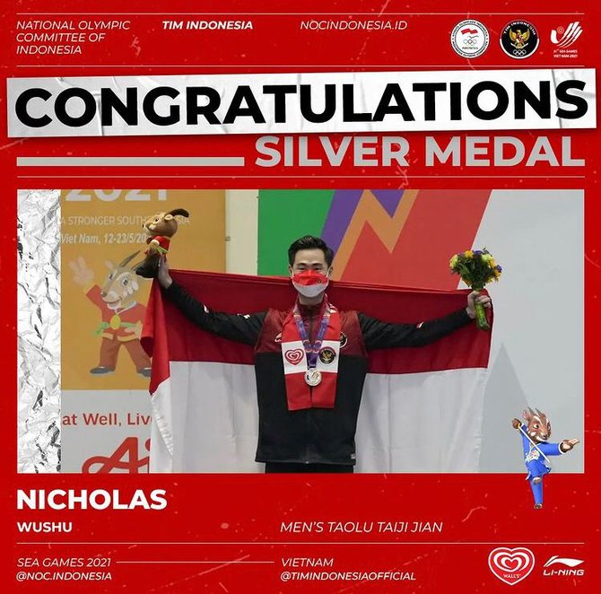 nicholas atlet wushu peraih perak