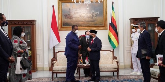 Bertemu Ma'ruf Amin, Wapres Zimbabwe Puji Kemampuan Indonesia Kembangkan Vaksin