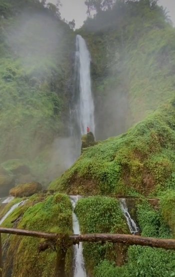 potret keindahan curug di cianjur selatan jawa barat