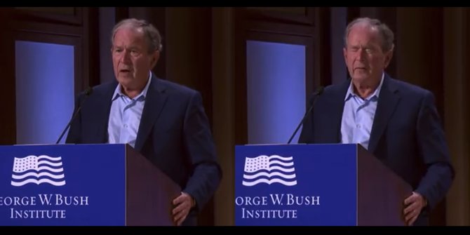 Kritik Rusia, Eks Presiden AS George W Bush Keceplosan Sebut Invasi ke Irak Brutal