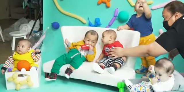 Menggemaskan, Ini Momen Pemotretan Rayyanza dan Para Bayi 'Sultan'