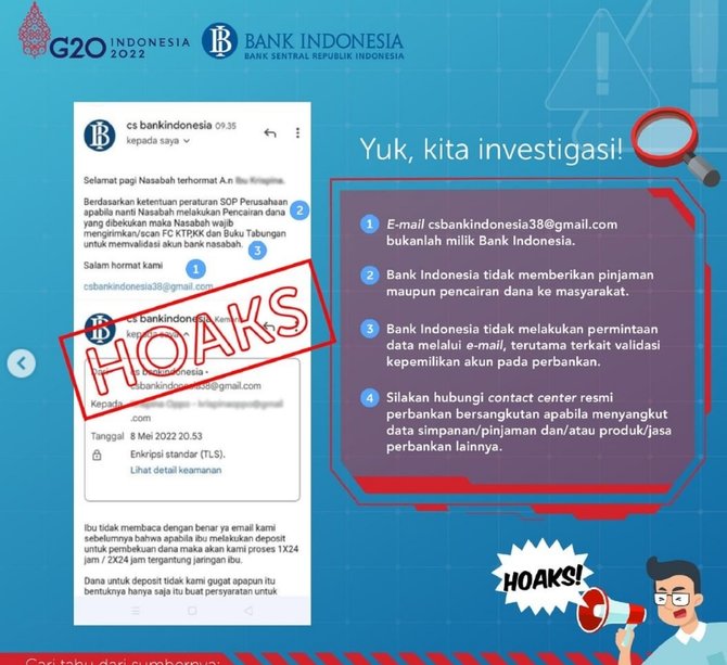 cek fakta hoaks email dari bank indonesia janjikan pencairan dana pinjaman online