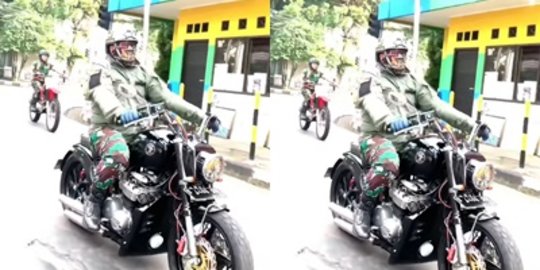 Momen Mayjen Kunto Arief Touring Bareng Anak Buah, Motornya Keren Banget
