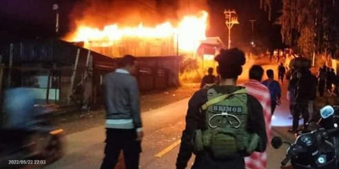 Polisi Selidiki Motif Pembakaran 18 Rumah Warga di Dogiyai Papua