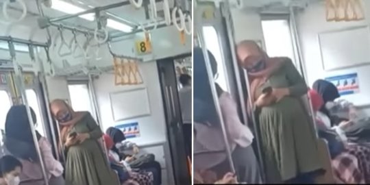 Viral Video Ibu Hamil Tak Dapat Tempat Duduk di Kereta, Tampak Lemas