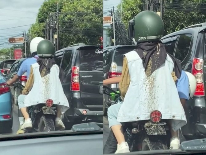 viral pemotor di jalanan