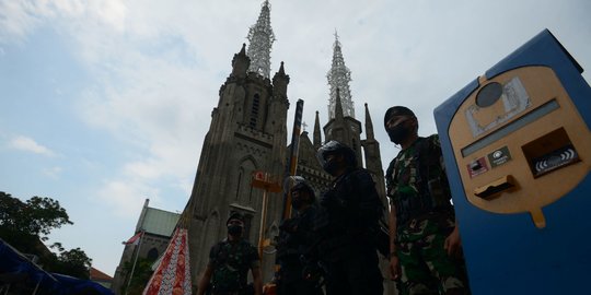 800 Personel Gabungan Kawal Misa Kenaikan Isa Almasih di Jakarta Pusat