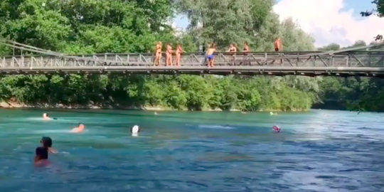 Foto: Sungai Aare di Bern Swiss Tempat Anak Ridwan Kamil Hilang